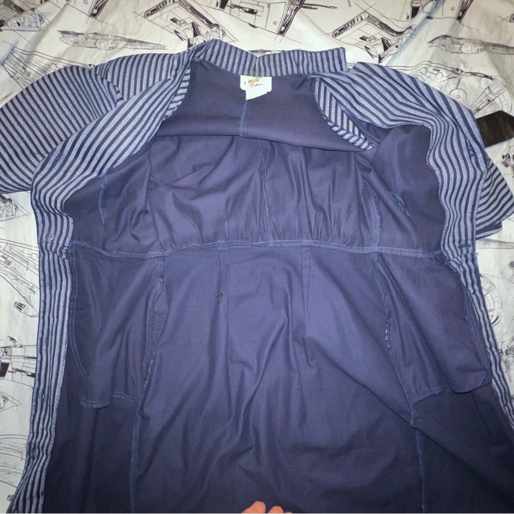Vintage Wild Dress Women’s Short Sleeve Button-Up Dress with Belt and Pockets - Picture 9 of 14